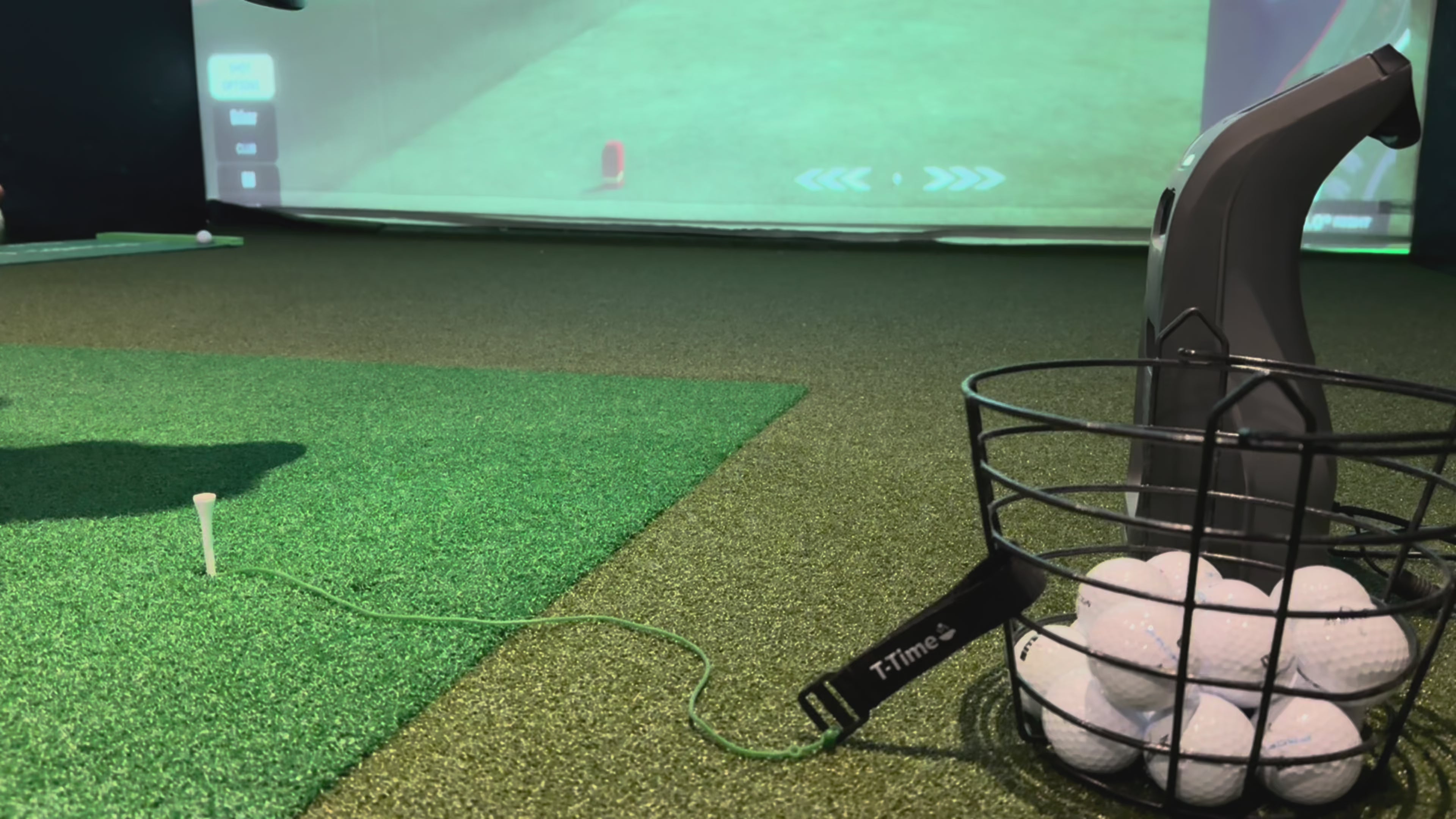 T-Time® Golf Tee Anchor Leash & Tether – US Patented – Keeps Tees in Place for Driving Range and Simulator Practice.
